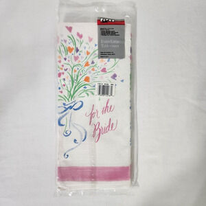 Vintage Paper Art Extra Large Table Cover For The Bride 54x102" Paper Tablecloth